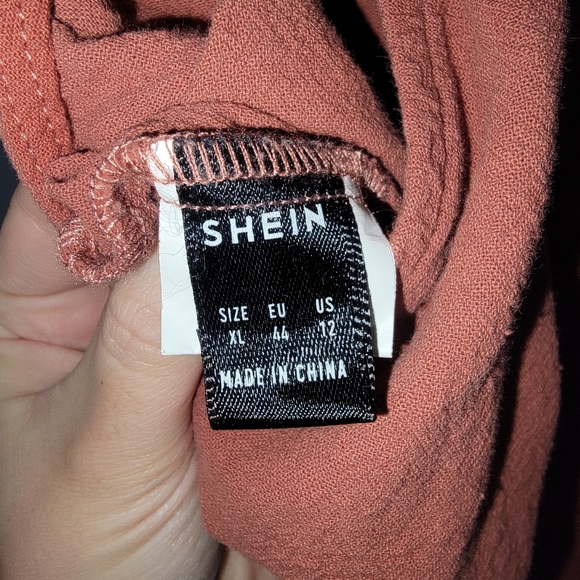 🥳2 for $15🤑 Rose Linen Look Jumper Jumpsuit Romper Overalls Size L-XL - Picture 3 of 6